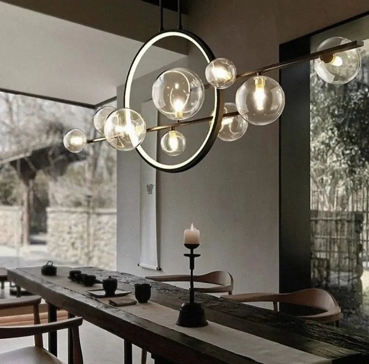 Glass Ball Multi-Head Pendant Light — 1
